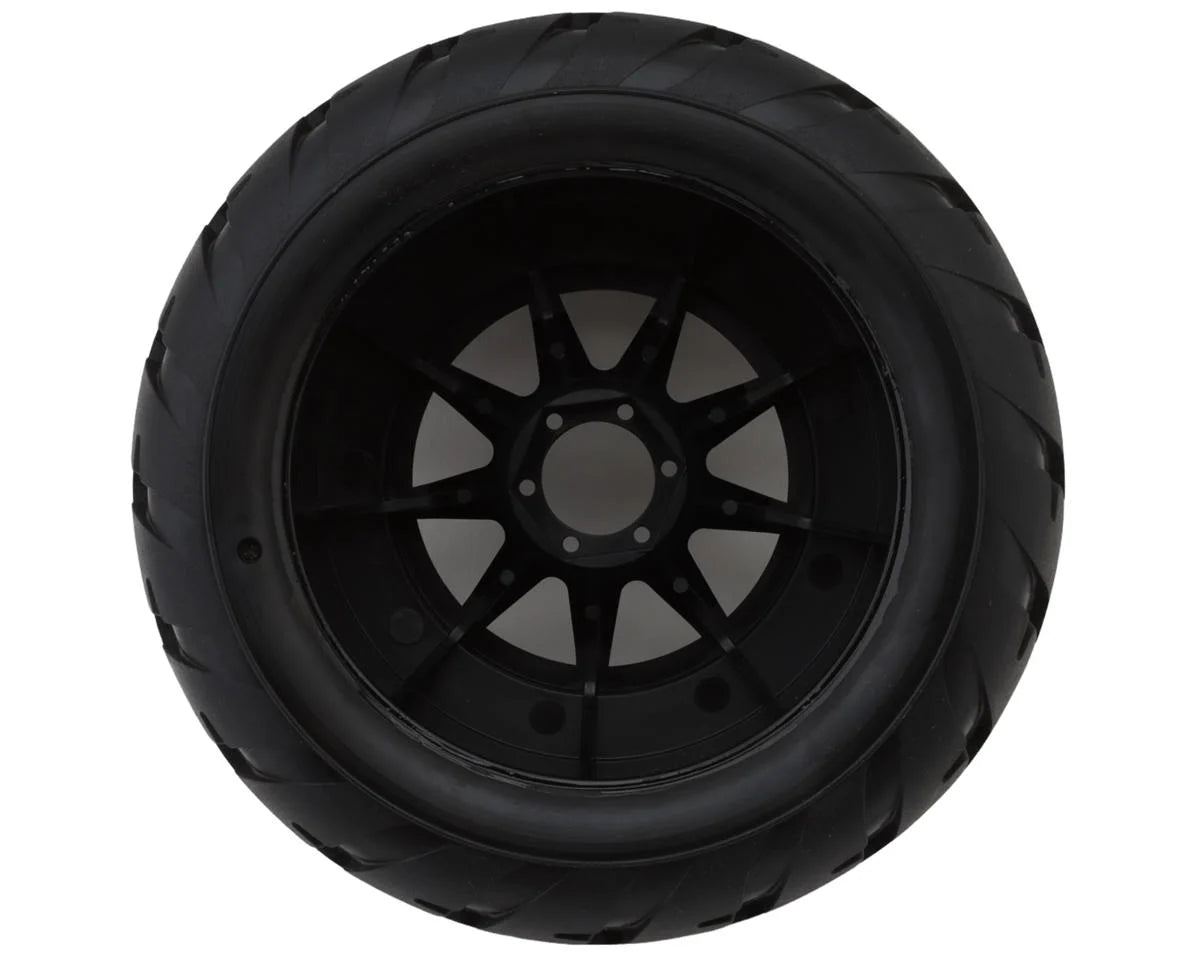 UpGrade RC Belted Street Radials 2.9" Pre-Mounted Tires for Traxxas MAXX (2) (Regular & Wide Offset Hexes Included)