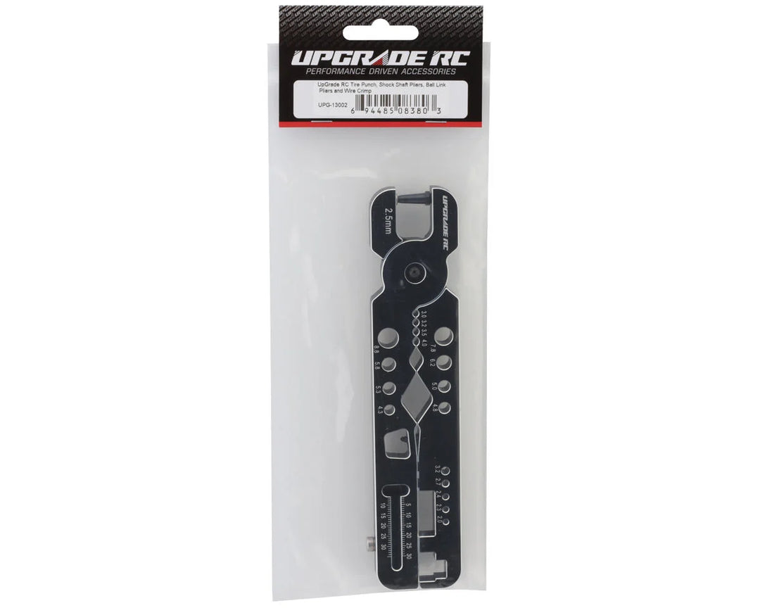 UpGrade RC Tire Punch, Shock Shaft Pliers, Ball Link Pliers and Wire Crimp Mutli-Tool