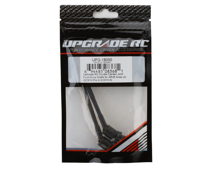 UpGrade RC Double Cardan Joint Front Drive Shafts for AR45 Axles (2) (SCX10™ Pro & SCX10™ III)