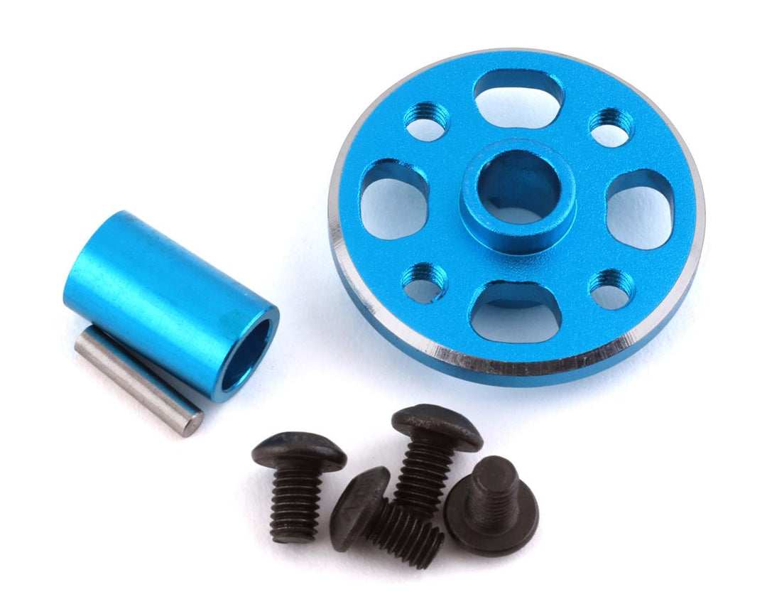 Yeah Racing Tamiya TT-02 Aluminum Spur Gear Mount (Blue)