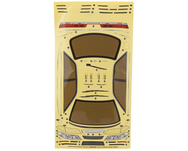 Yokomo BN Sports Toyota JZX100 Mark 1/10 Drift Body (Clear) (257mm Wheelbase)