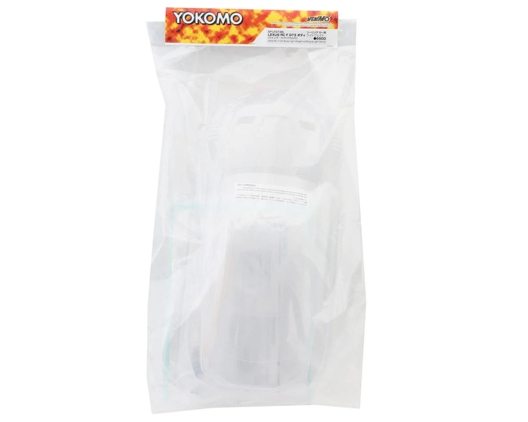 Yokomo Lexus RC-F GT3 1/10 Body Set (Clear) w/Wing