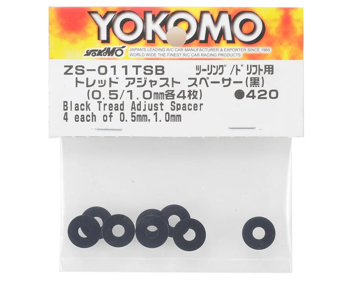 Yokomo Hex Hub Tread Adjuster Spacer (4x 0.5mm & 4x 1.0mm)