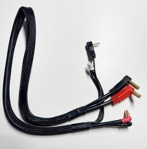 24-Inch RC Lipo Battery Charging Lead Harness - 4mm/5mm Bullet Connectors For 1s-2s Packs