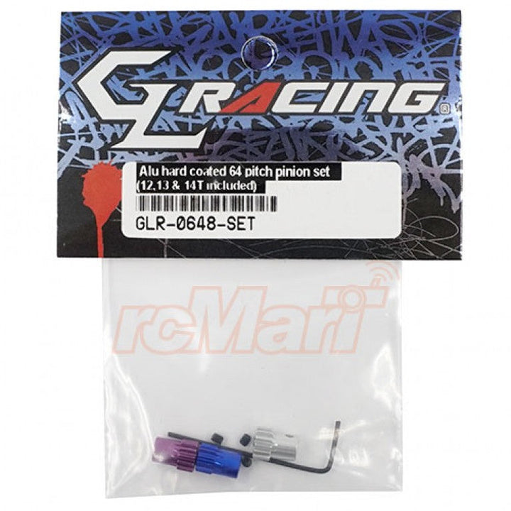 GL Racing GL Alu, Hard Coated 64pitch Pinion Set GL Racing